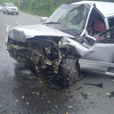 Трое человек пострадали в лобовом столкновении на трассе между Смоляниново и Романовкой 