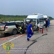 Водитель, выехавший на встречку в районе Уссурийска, погиб после ДТП с пассажирским автобусом 