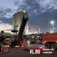 Перекрёсток Светланской и Светланского переулка и Корабельную Набережную будут асфальтировать сегодня ночью