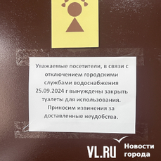 Из-за отключения воды в части торговых центрах Владивостока закрылись туалеты, но продолжают работать фуд-корты и кафе