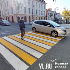 На перекрёсток Светланской и Пограничной во Владивостоке вернулся пешеходный переход