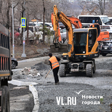 Асфальтирование дороги на Героев Хасана собрало пробку — работы продлятся до 23:00