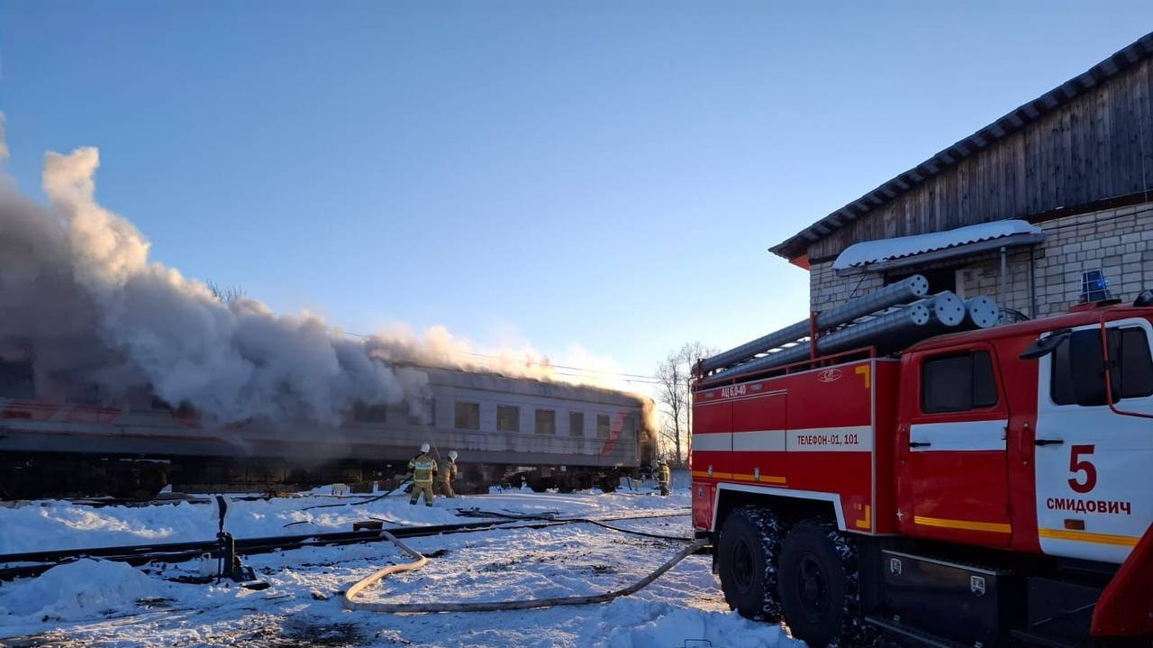 Переделанный под кухню вагончик сгорел в ЕАО