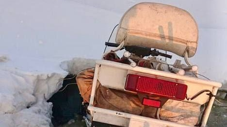 Снегоход провалился в полынью на Тунгуске (ФОТО)