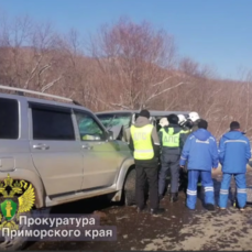 &laquo;УАЗ Патриот&raquo; столкнулся с микроавтобусом в Приморье, пострадали два человека