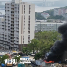 На Улиссе загорелась бытовка на стройплощадке &#151; пострадал молодой человек (ВИДЕО; ОБНОВЛЕНО 21:10)