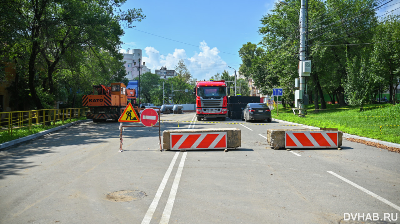 Перекрытия Флегонтова в Хабаровске продлятся с августа по октябрь (КАРТА)