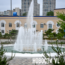 Фонтан на Спортивной набережной докрасили и запустили (ФОТО)