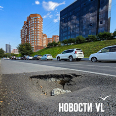 На новом тротуаре на Авроровской второй раз провалился асфальт