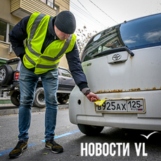 &laquo;Упавшие с дерева листики тоже уберите&raquo;: во Владивостоке прошёл рейд по скрытым автомобильным номерам на платных парковках