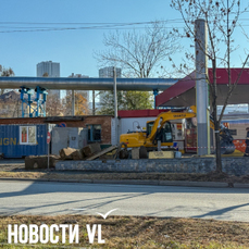 На Борисенко меняют 272 метра труб, из-за этого закрылась заправка &laquo;Уссури&raquo; (ФОТО)