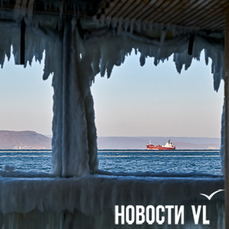 Побережье Амурского залива в центре Владивостока превратилось в ледяную крепость