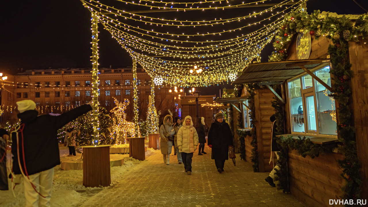 Снежной и теплой ожидается новогодняя ночь в Хабаровске
