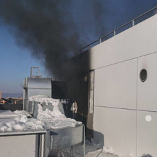 В строящемся ЖК в Артёме сгорели технический этаж и лифтовая шахта