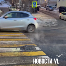 На перекрёстке 1-й Морской и Посьетской снова протекла канализация