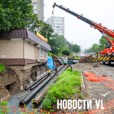 Улицу Невельского раскопали на месяц для реконструкции теплотрассы с полным перекрытием движения (ФОТО)