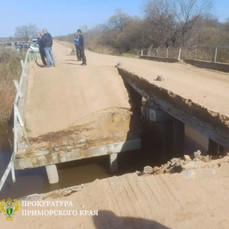 В Анучинском районе рухнула часть моста на дороге Корниловка – Шекляево